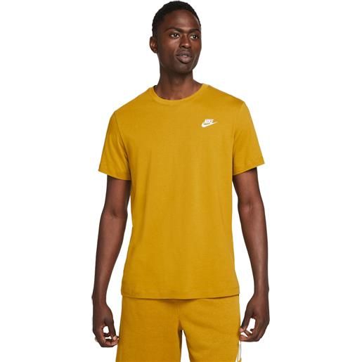 Nike t-shirt uomo Nike sportswear club cotone small logo bronzo