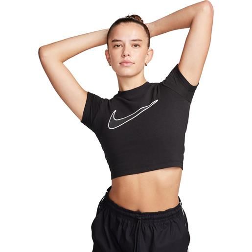 Nike t-shirt sportswear donna nero