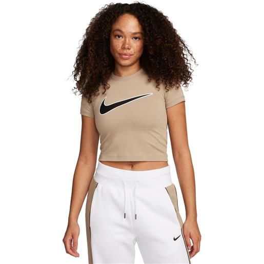 Nike t-shirt sportswear donna marrone kaki