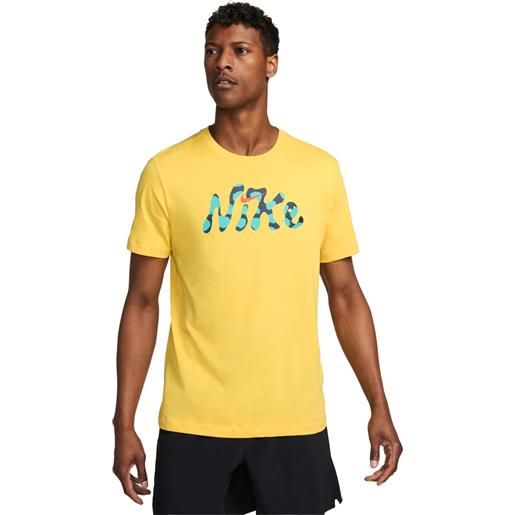 Nike t-shirt dri-fit uomo giallo