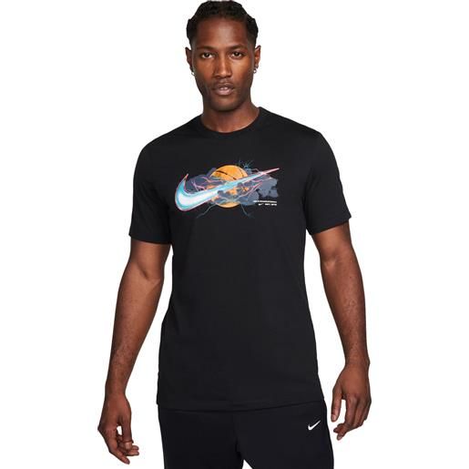 Nike t-shirt swoosh uomo nero
