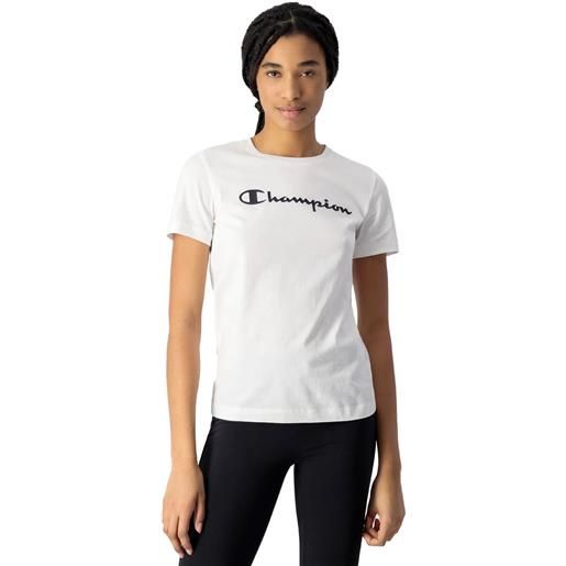 Champion t-shirt logo ac donna bianco