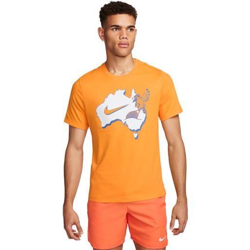 Nike t-shirt court uomo arancione