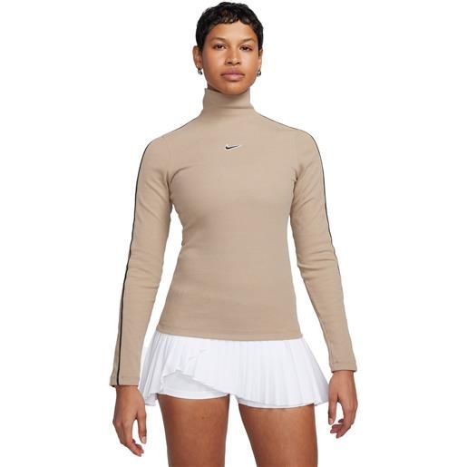 Nike t-shirt manica lunga sportswear donna kaki