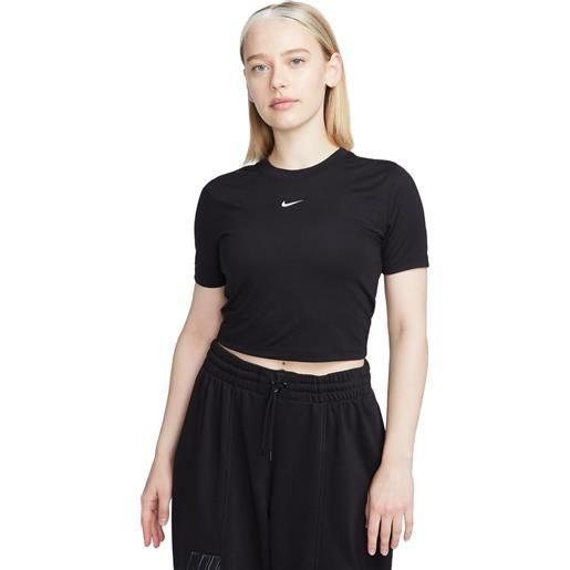 Nike t-shirt donna Nike crop essentials nero