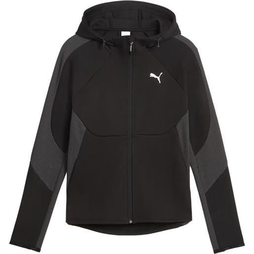 Puma felpa donna Puma evostripe full-zip hoodie nero