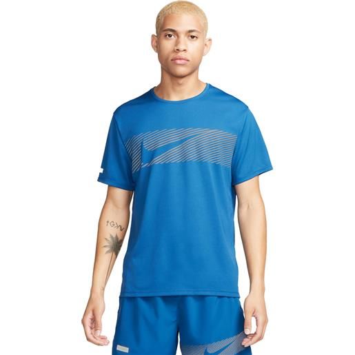 Nike t-shirt miler flash uomo blu