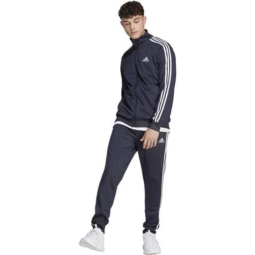 Adidas tuta 3 stripes uomo blu
