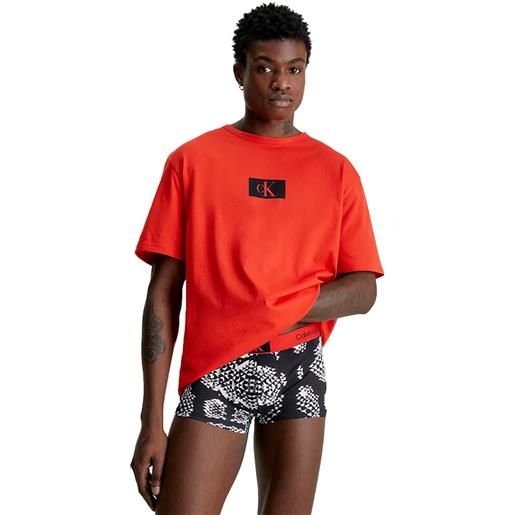 Calvin Klein t-shirt logo label uomo arancione