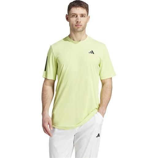 Adidas t-shirt 3 stripes uomo verde lime