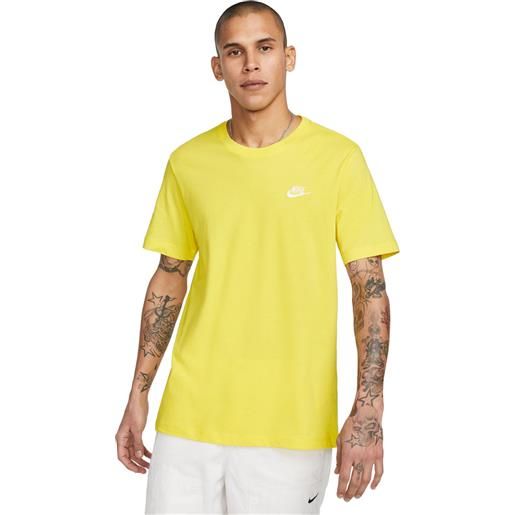 Nike t-shirt sportswear club uomo giallo