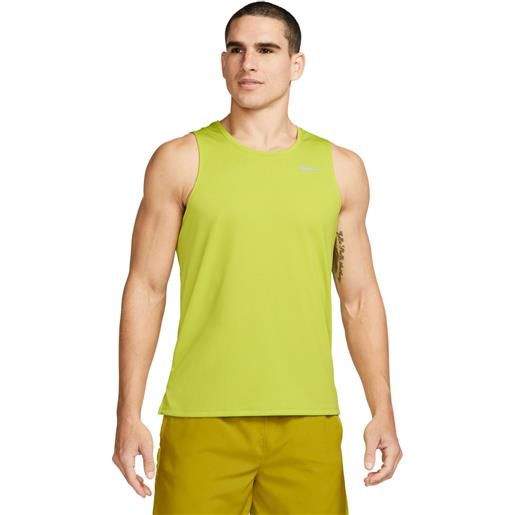 Nike t-shirt miler dri-fit uomo verde
