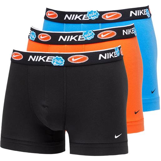 Nike boxer 3 pack uomo nero arancione azzurro