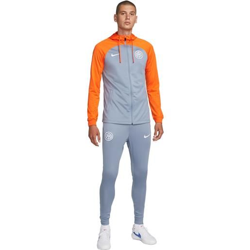 Nike tuta calcio inter strike uomo grigio arancione