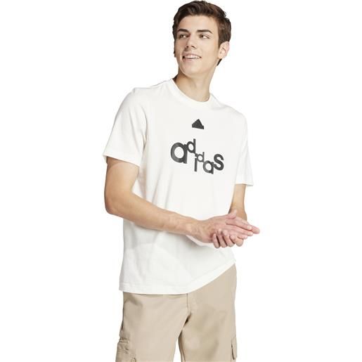 Adidas t-shirt graphic print uomo bianco