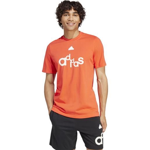 Adidas t-shirt graphic print uomo arancione