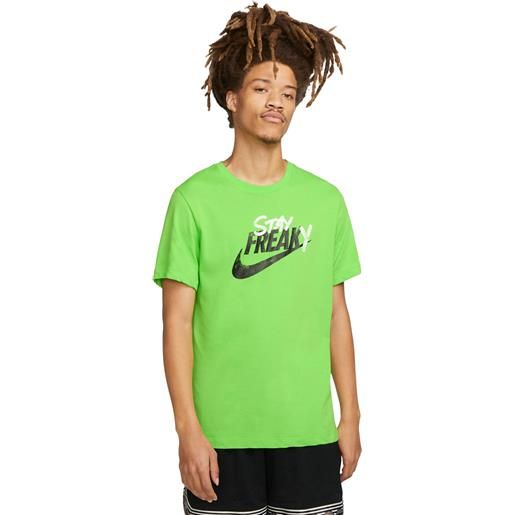 Nike t-shirt dri-fit logo uomo verde