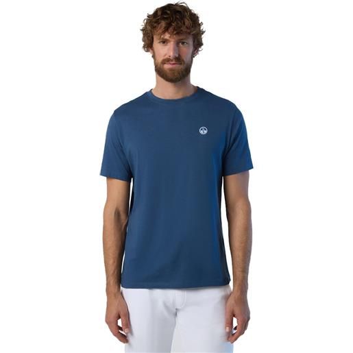 The North Face t-shirt uomo north sails small logo chest blu