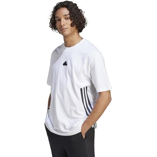 Adidas t-shirt future icons 3 stripes uomo bianco