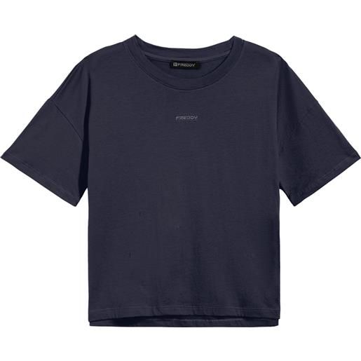 Freddy t-shirt comfort fit in jersey leggero donna blu
