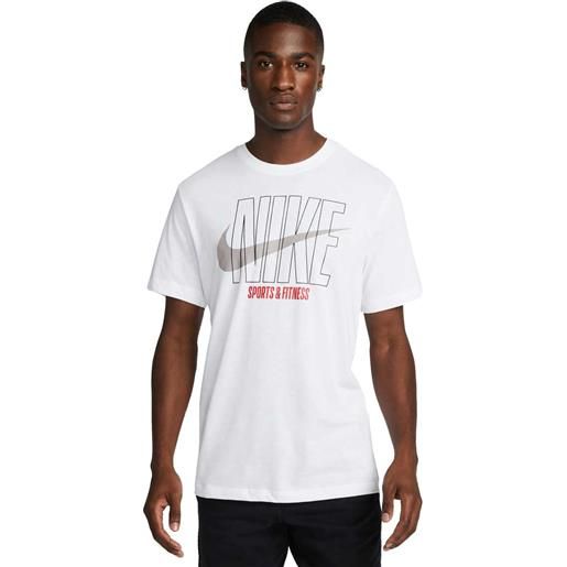 Nike t-shirt uomo Nike dri fit hbr training bianco