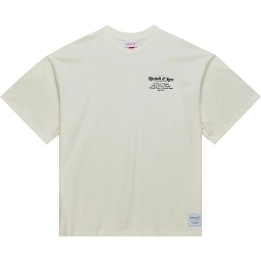 Mitchell & Ness t-shirt uomo Mitchell & Ness branded m&n heritage premium bianco