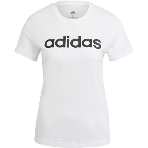 Adidas t-shirt donna adidas essential linear slim bianco