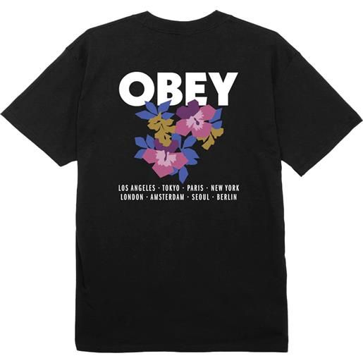 Obey t-shirt uomo Obey floral garden classic nero