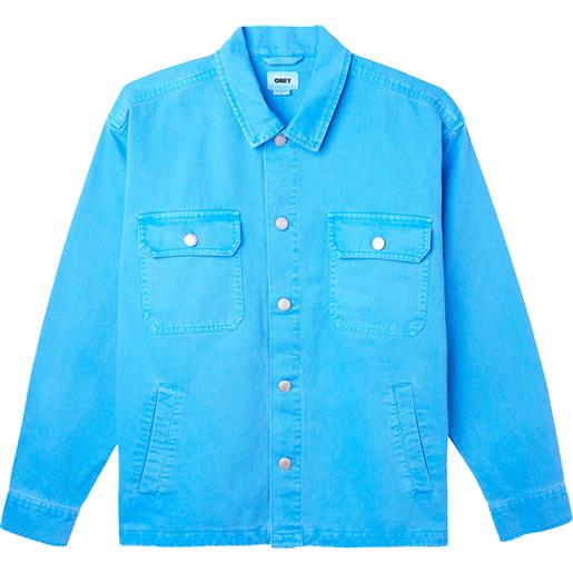 Obey giacca uomo Obey division canvas azzurro