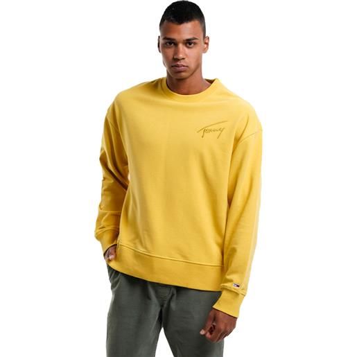 Tommy Jeans tommy hilfiger felpa tommy signature uomo giallo