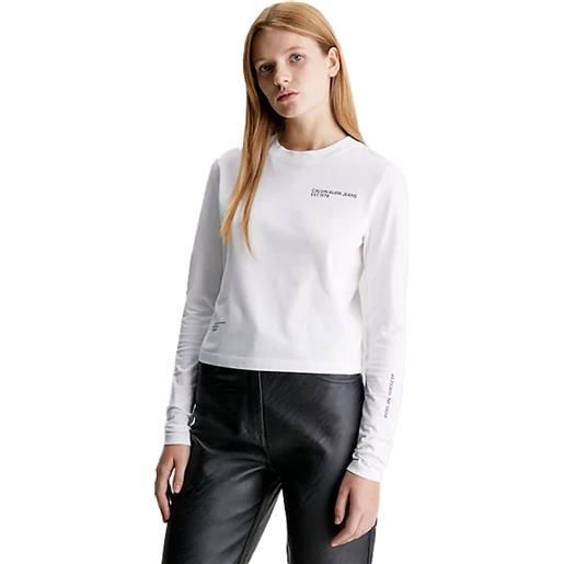 Calvin Klein t-shirt donna Calvin Klein multiplace manica lunga bianco
