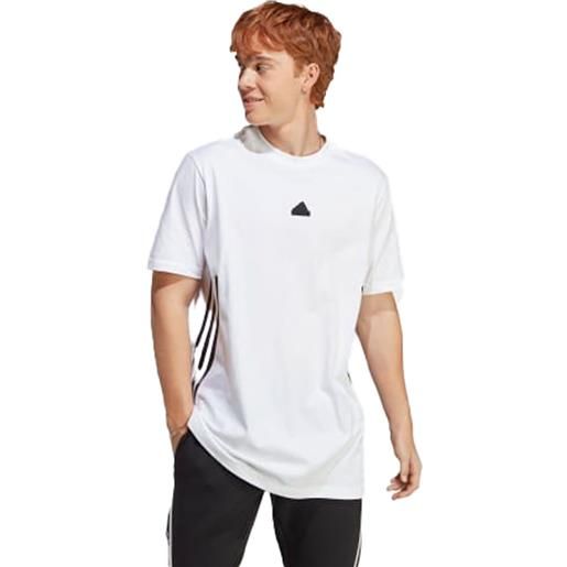 Adidas t-shirt future icons 3 stripes uomo bianco