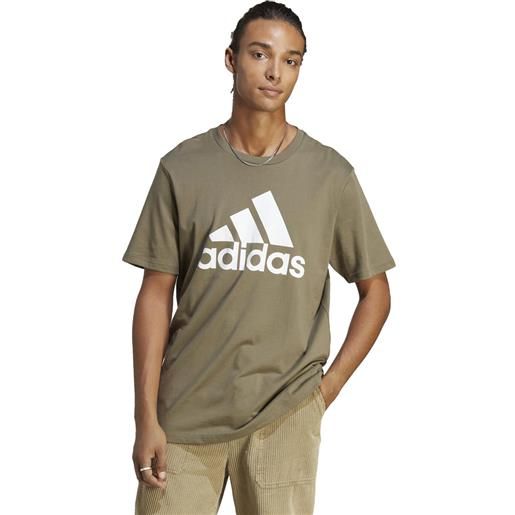 Adidas t-shirt big logo essentials uomo verde army