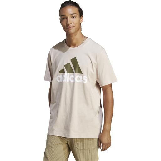 Adidas t-shirt big logo essentials uomo grigio tortora