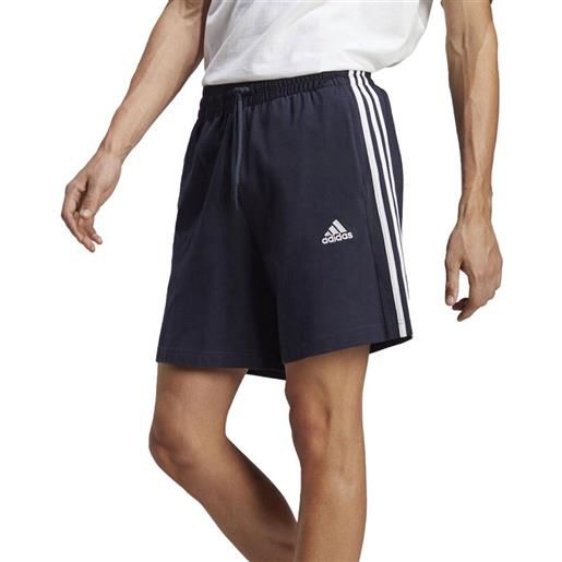 Adidas short hjs 3 stripes essentials uomo navy blu