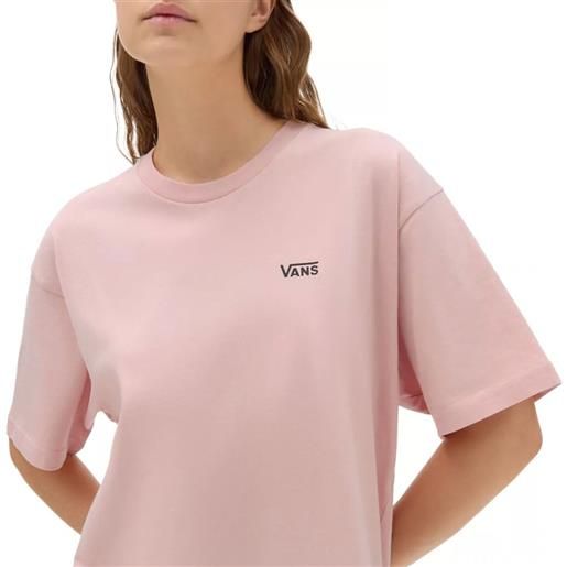 Vans t-shirt left chest logo donna rosa