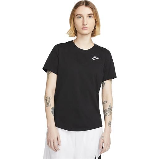 Nike t-shirt club donna nero