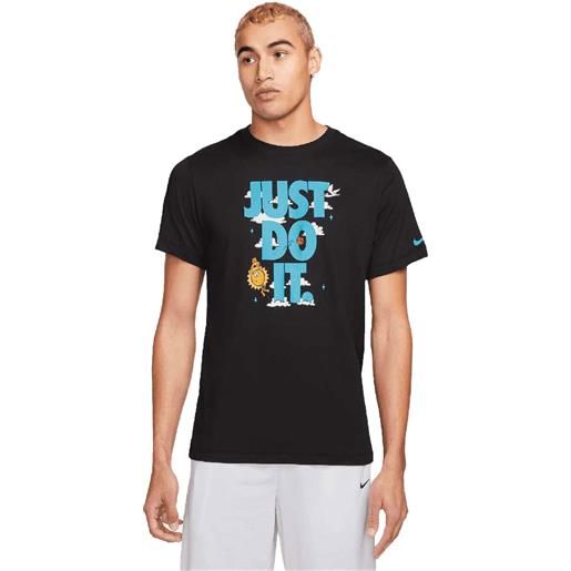 Nike t-shirt cotone dri-fit jdi nbb uomo nero