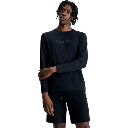 Calvin Klein t-shirt uomo Calvin Klein cotonelinear logo tst nero