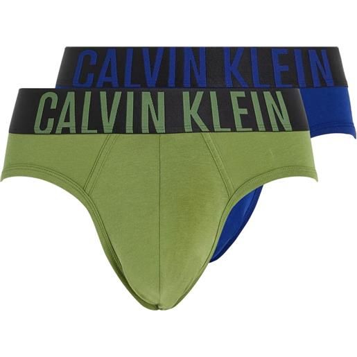 Calvin Klein slip 2 pack intense power uomo verde blu
