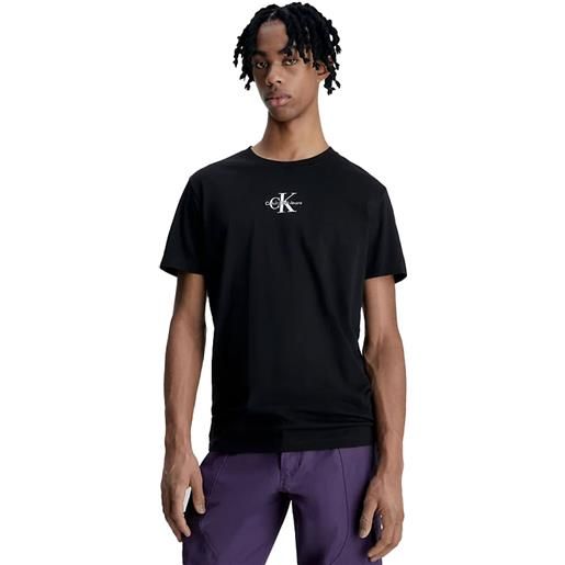 Calvin Klein t-shirt uomo Calvin Klein monologo regular nero