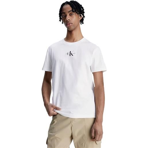 Calvin Klein t-shirt uomo Calvin Klein monologo regular bianco