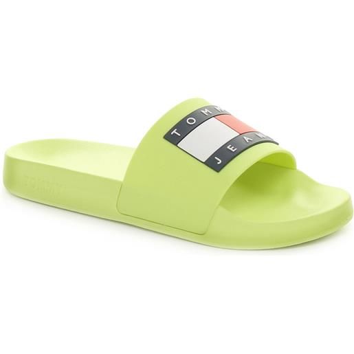Tommy Jeans flag pool sld essential donna giallo fluo