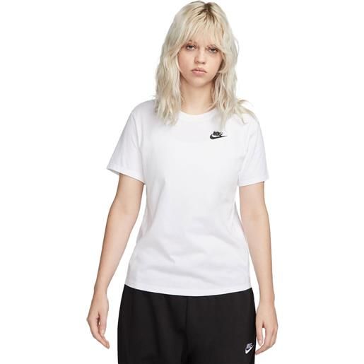 Nike t-shirt club donna bianco