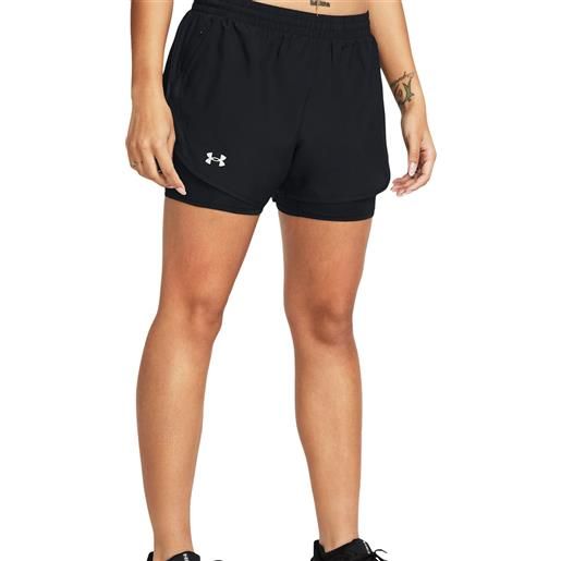 Under Armour short donna Under Armour ua fly by 2in1 nero