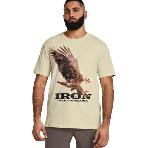 Under Armour t-shirt project rock eagle graphic uomo beige