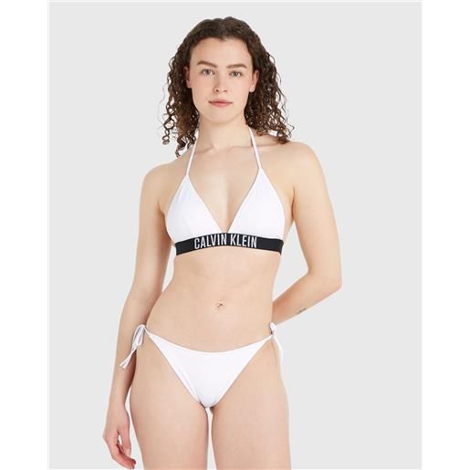 Calvin Klein slip bikini con laccetti - intense power bianco donna