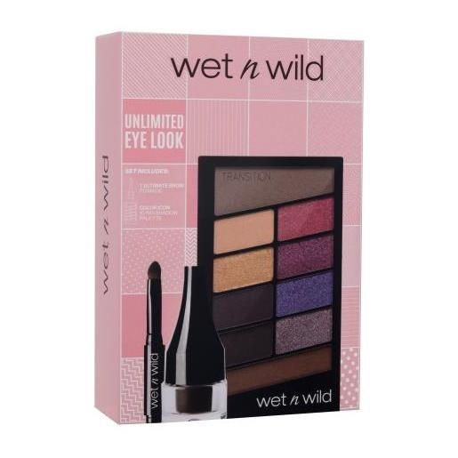 Wet n Wild unlimited eye look cofanetti palette di ombretti 10 g + polvere per sopracciglia brunette 2,5 g
