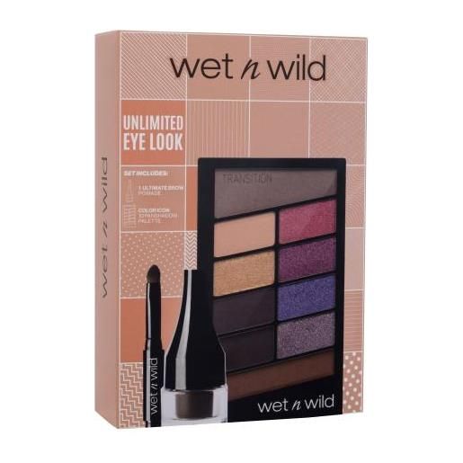 Wet n Wild unlimited eye look cofanetti palette di ombretti 10 g + polvere per sopracciglia medium brown 2,5 g