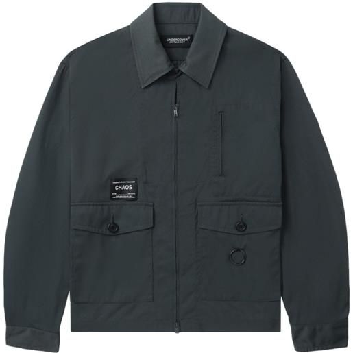 Undercover giacca-camicia con applicazione - grigio